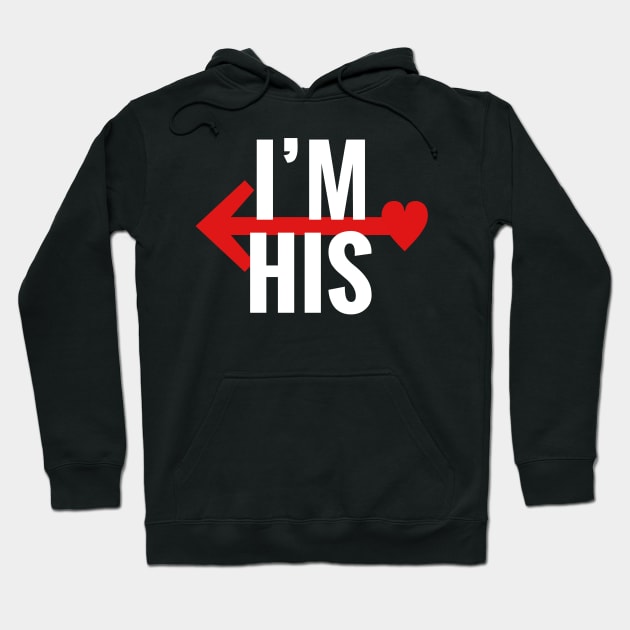 I'm His Left Arrow Black Couple Matching Hoodie by faiiryliite